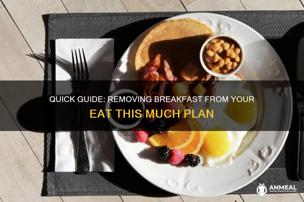 how to remove breakfast from eatthismuch