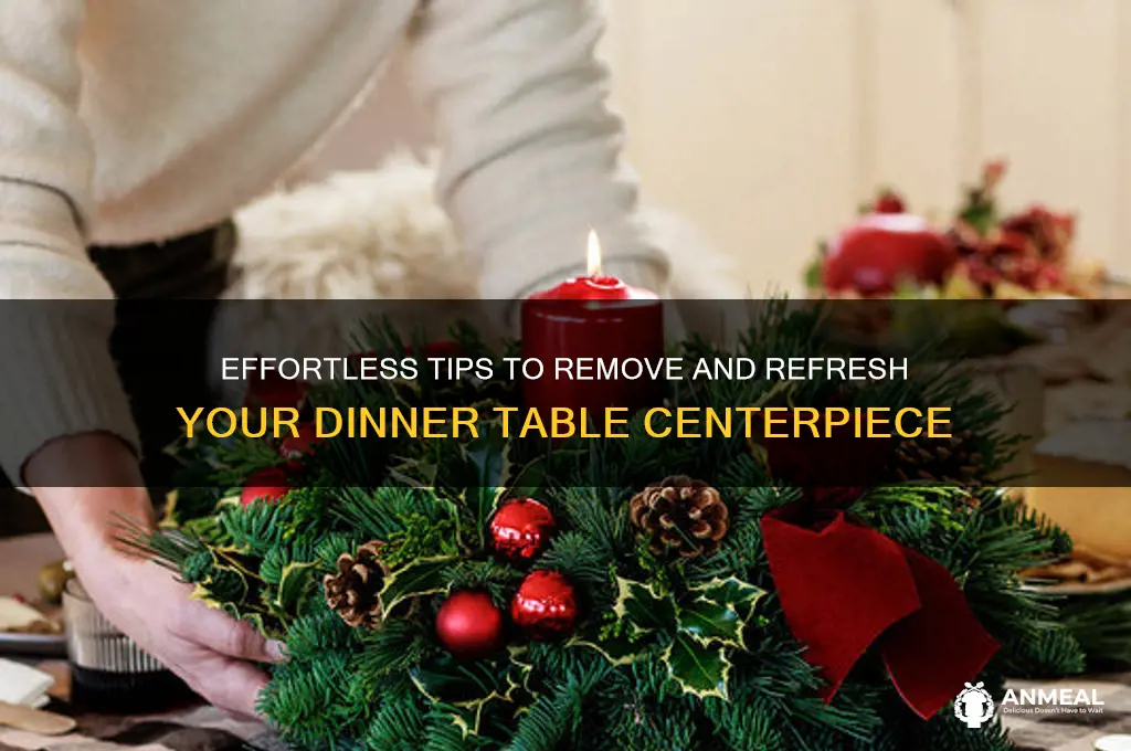 how to remove dinner table center