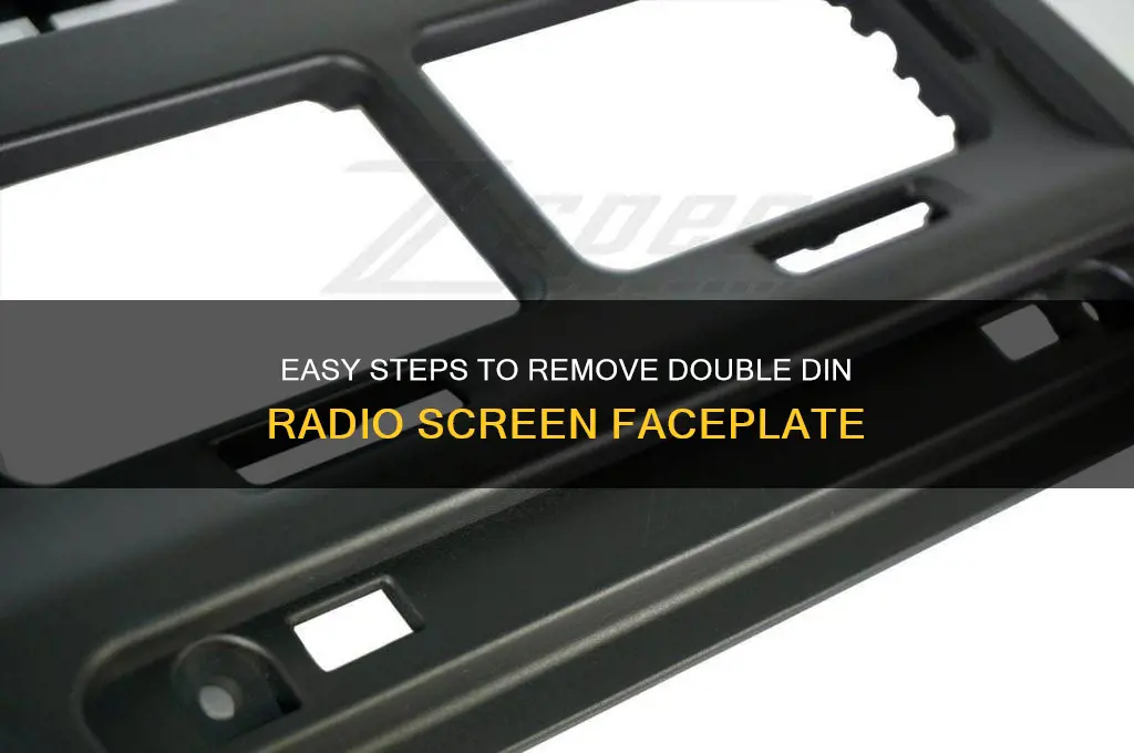 how to remove screen faceplate on radio double dinn