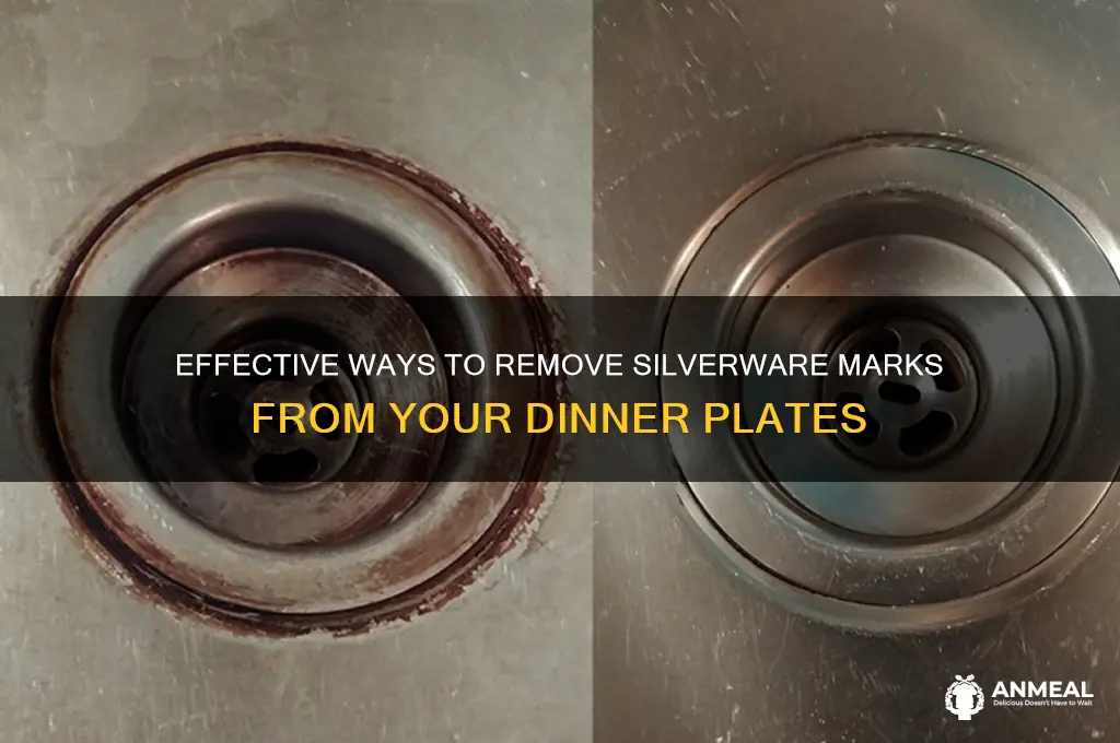 how to remove silerware marks on a dinner plate