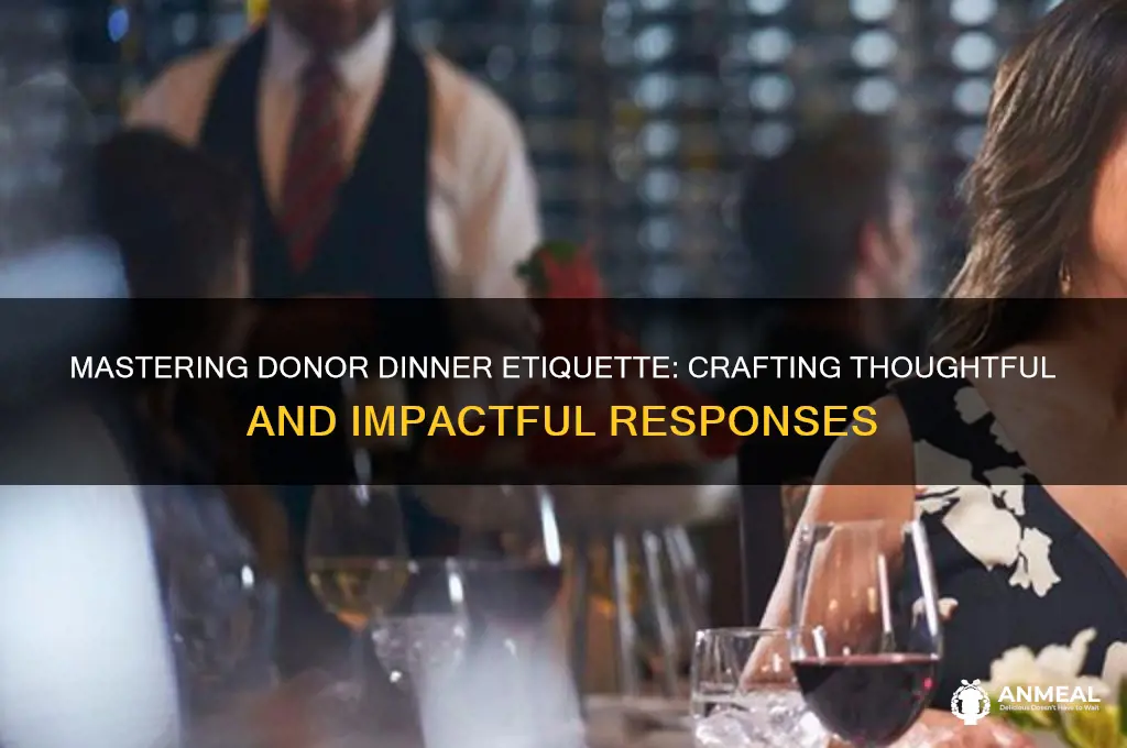 how to reply to a donor dinner