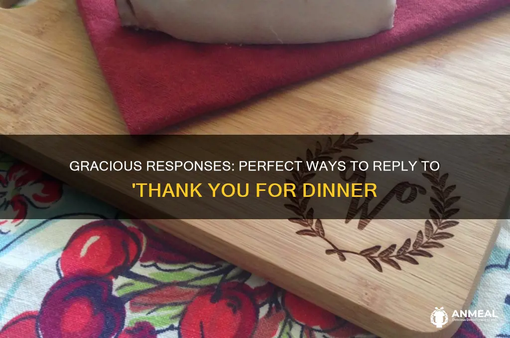how to reply to thank you for dinner