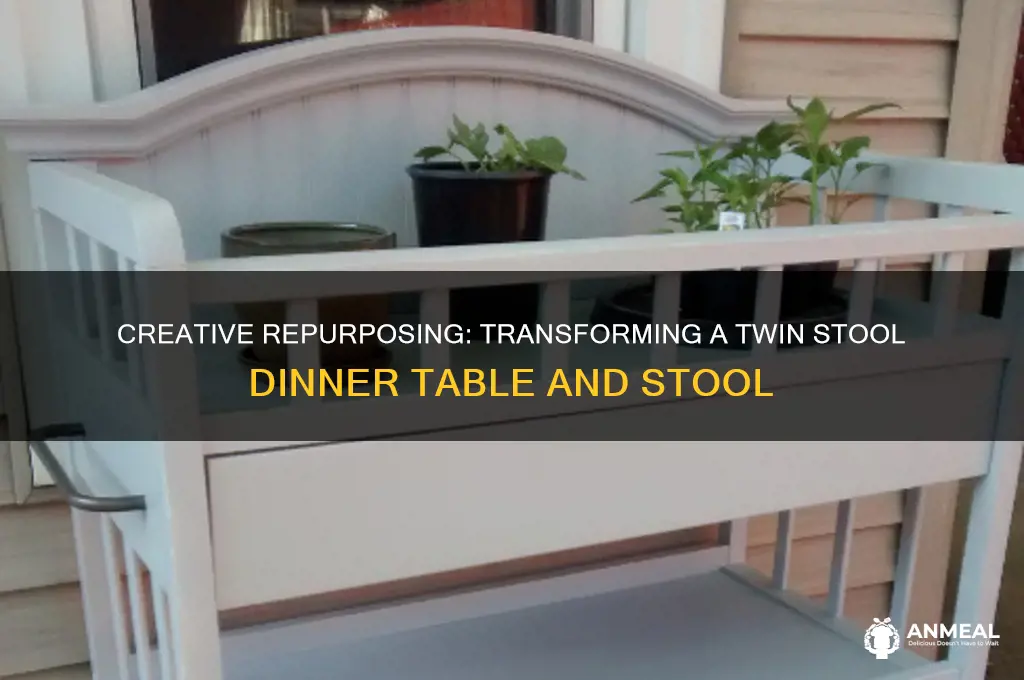 how to repurpose a tw stool dinner table and stool