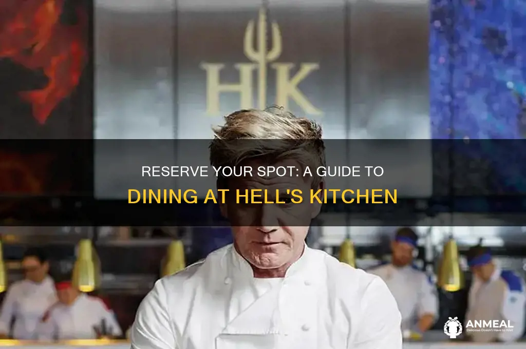 how to reserve dinner at hell