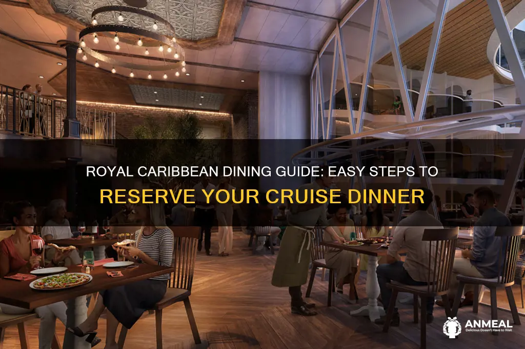 how to reserve dinner on royal caribbean cruise