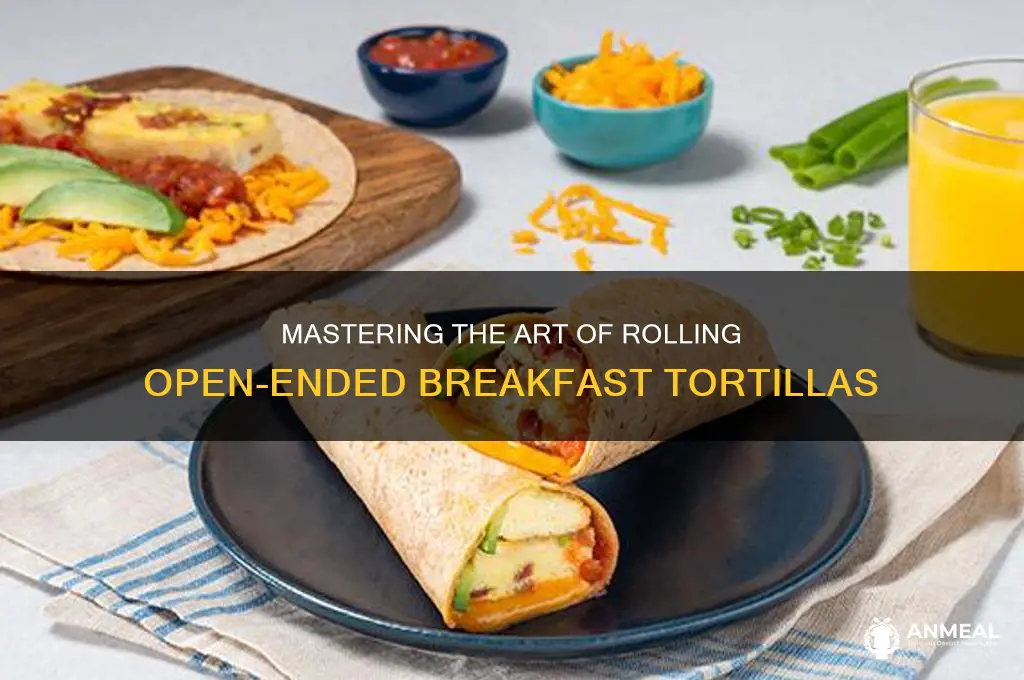 how to roll open ended breakfast totilla
