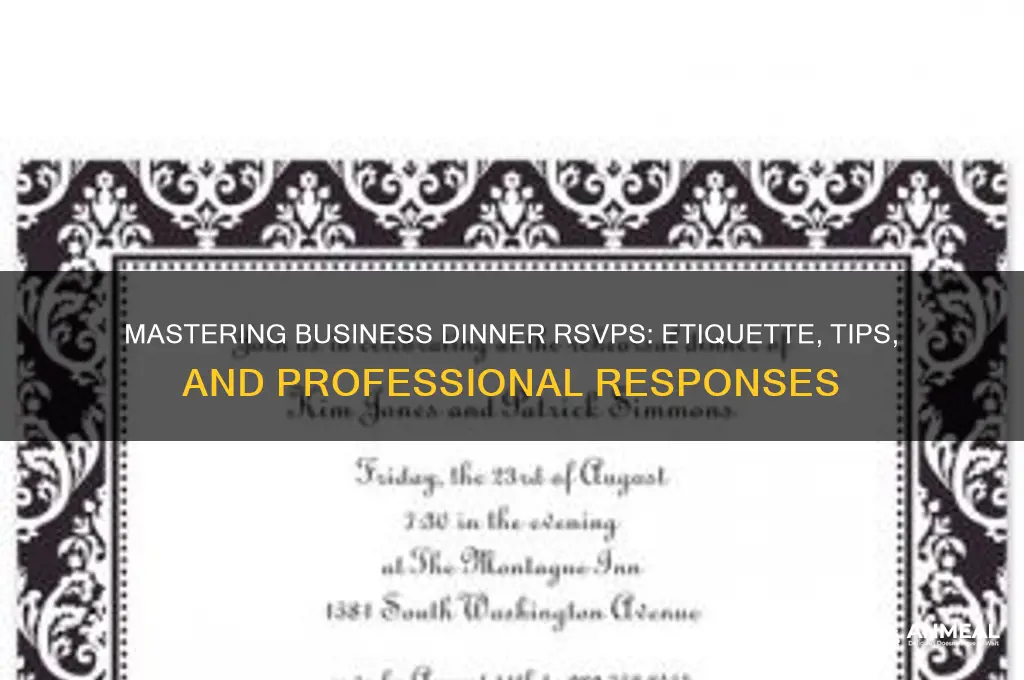 how to rsvp to a business dinner