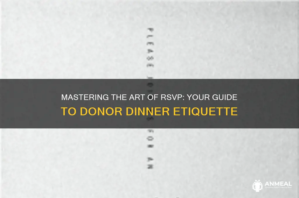 how to rsvp to a donor dinner