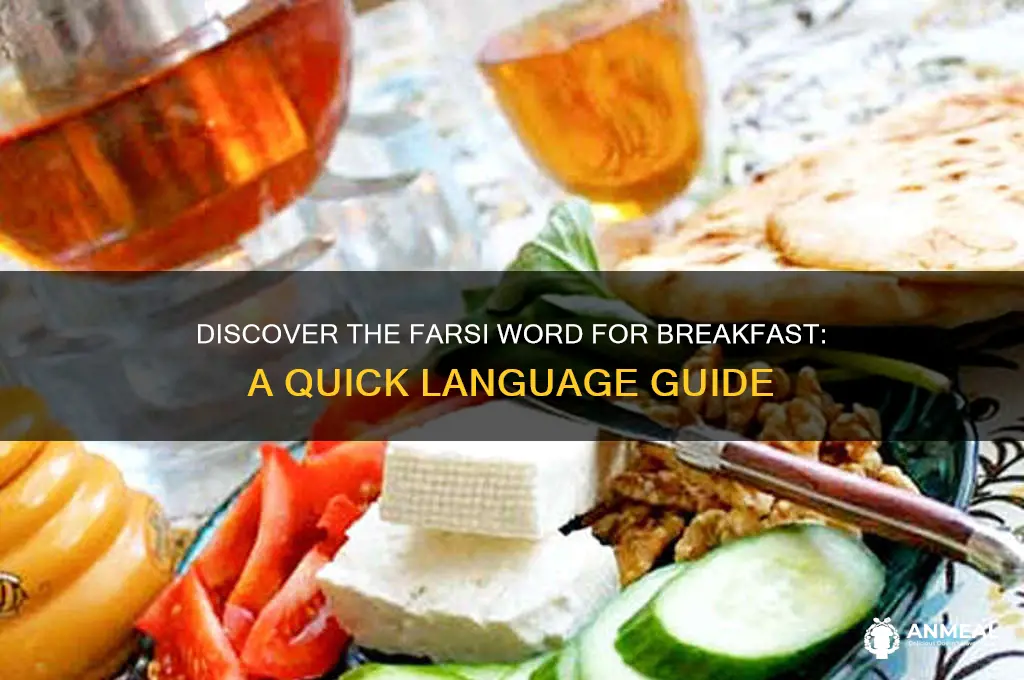 how to say breakfast in farsi