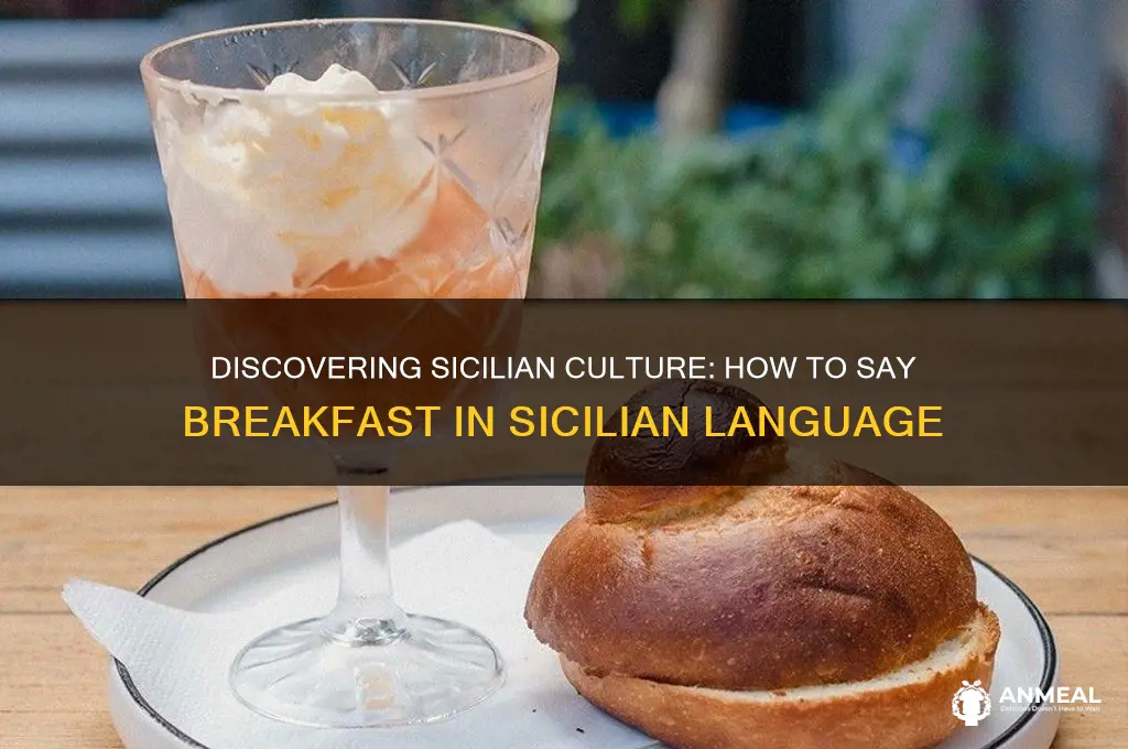 how to say breakfast in sicilian