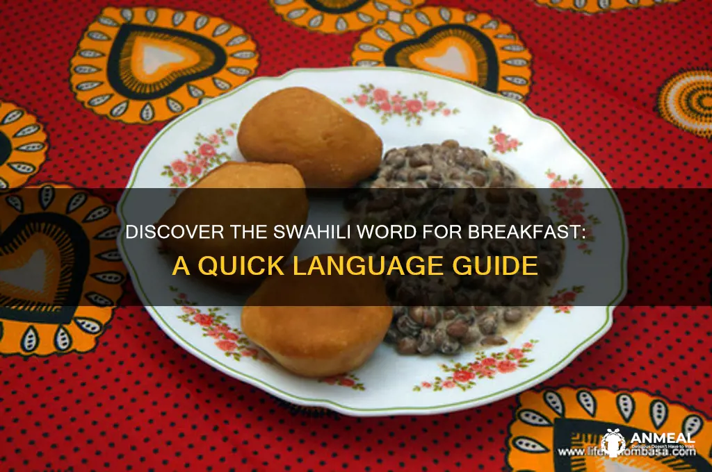 how to say breakfast in swahili