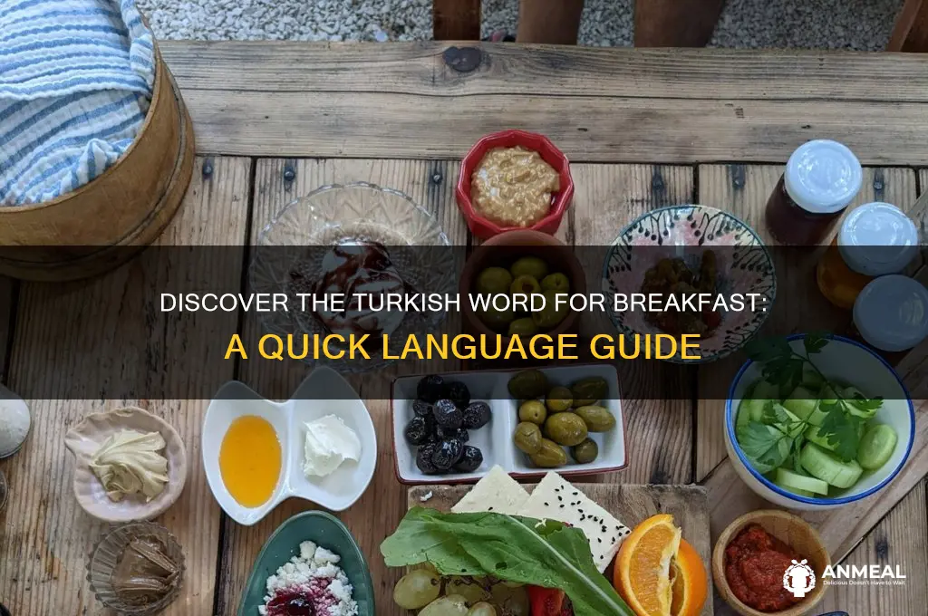 how to say breakfast in turkish