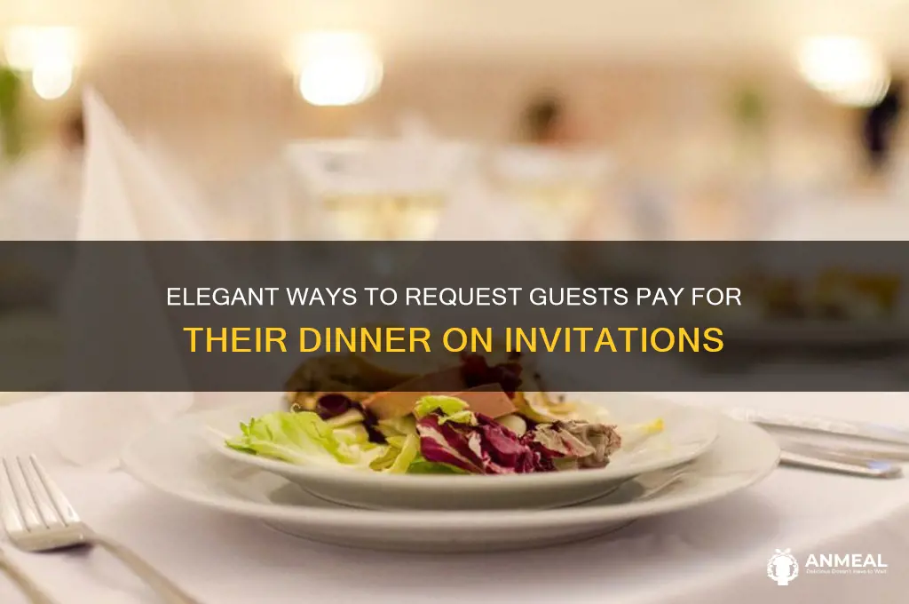 how to say buy your own dinner on an invitation