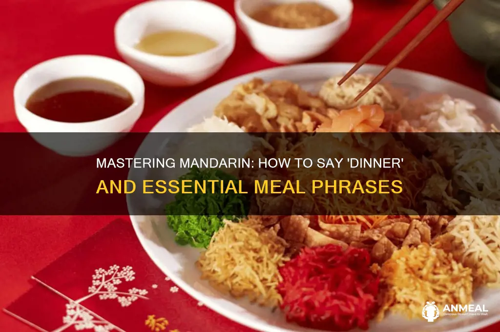 how to say dinner in mandarin