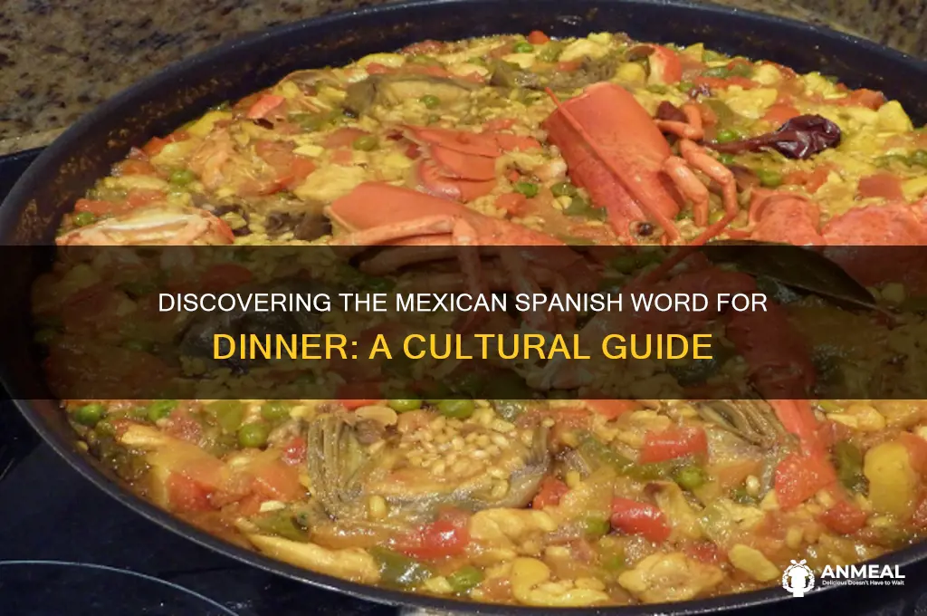 how to say dinner in mexican spanish