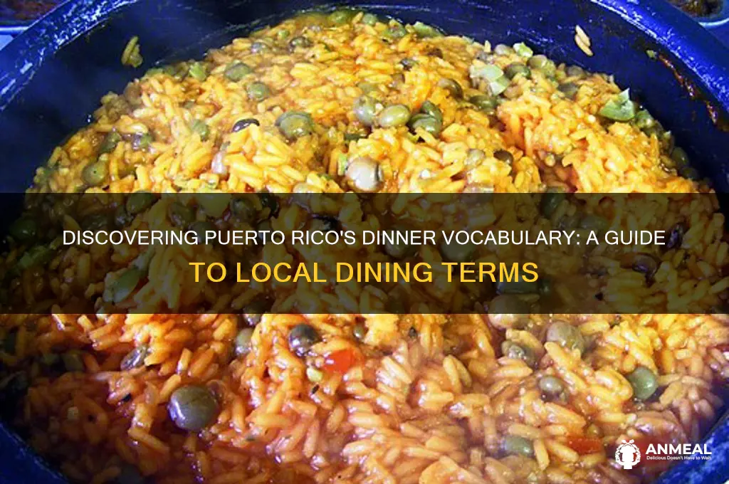 how to say dinner in puerto rico