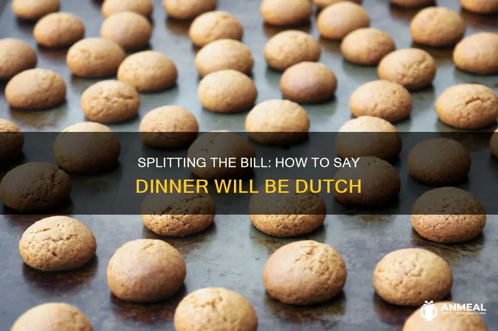 how to say dinner will be dutch
