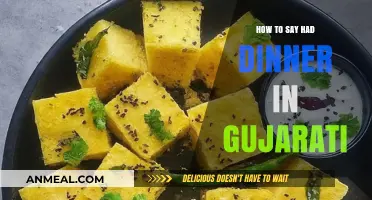 Mastering Gujarati: How to Say 'Had Dinner' in Daily Conversations