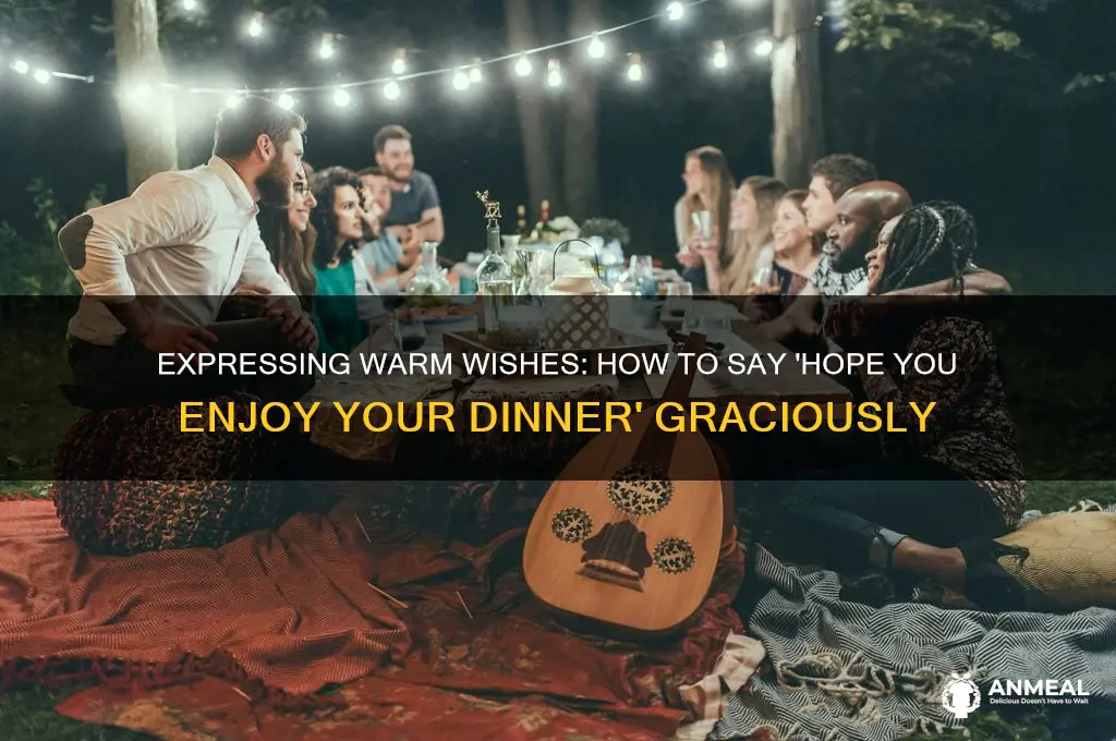 how to say hope you enjoy your dinner
