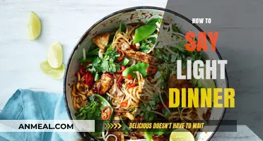 Light Dinner Phrases: Simple Ways to Express Casual Evening Meals