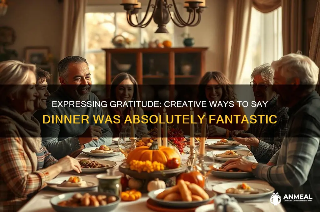 how to say the dinner was great