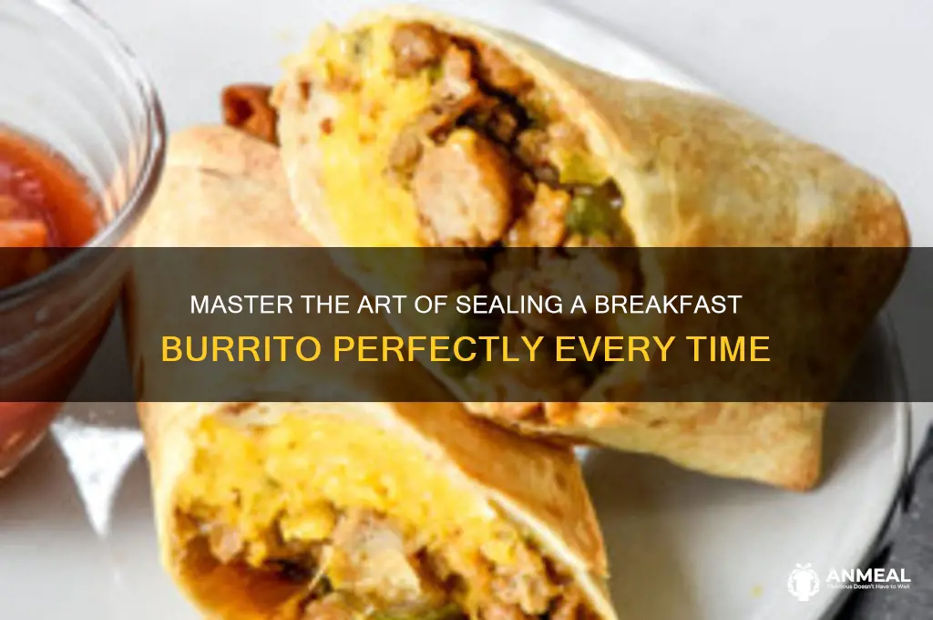how to seal a breakfast burrito
