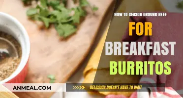 Perfectly Seasoned Ground Beef for Delicious Breakfast Burritos