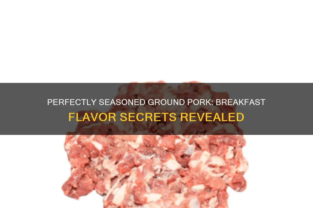 how to season ground pork for breakfast