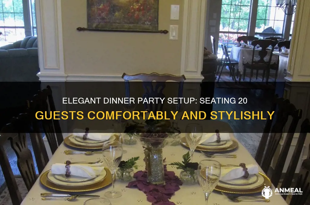 how to seat 20 for dinner