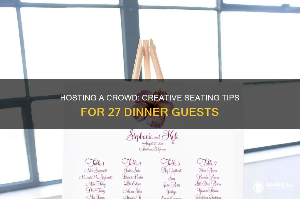 how to seat 27 people in your house for dinner