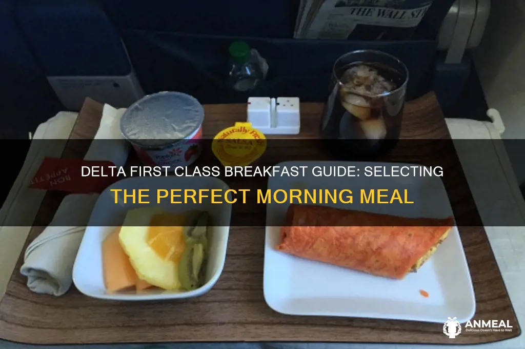 how to select breakfast for delta first class