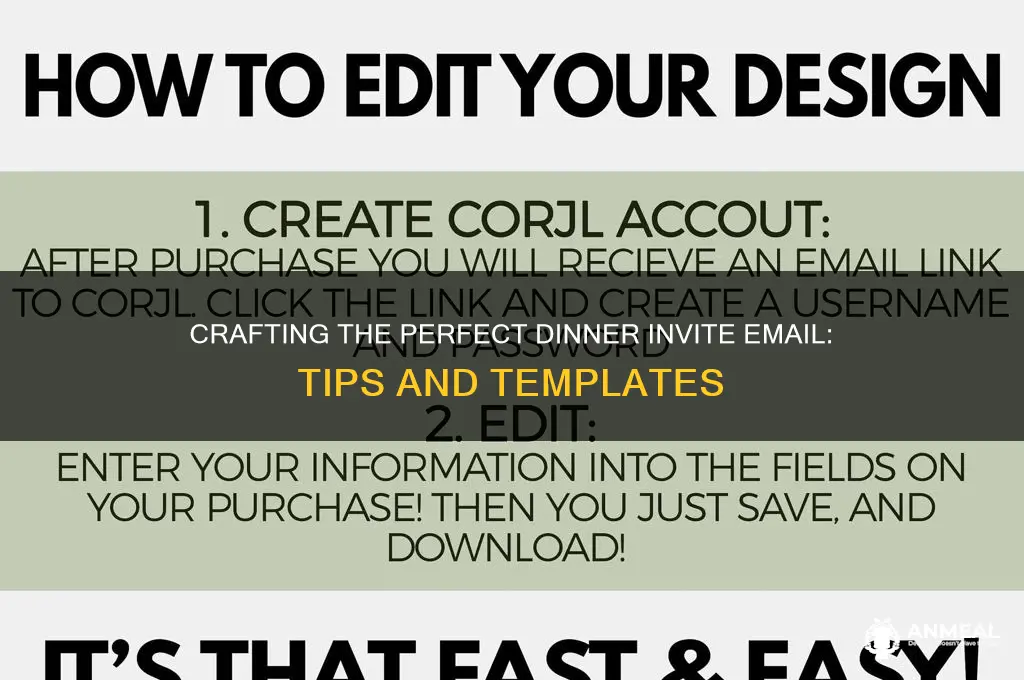 how to send a dinner invite email