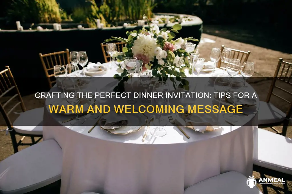 how to send an invitation for dinner