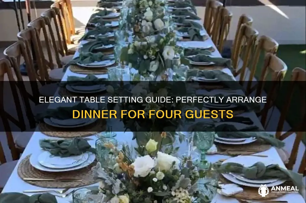 how to set a dinner table for 4