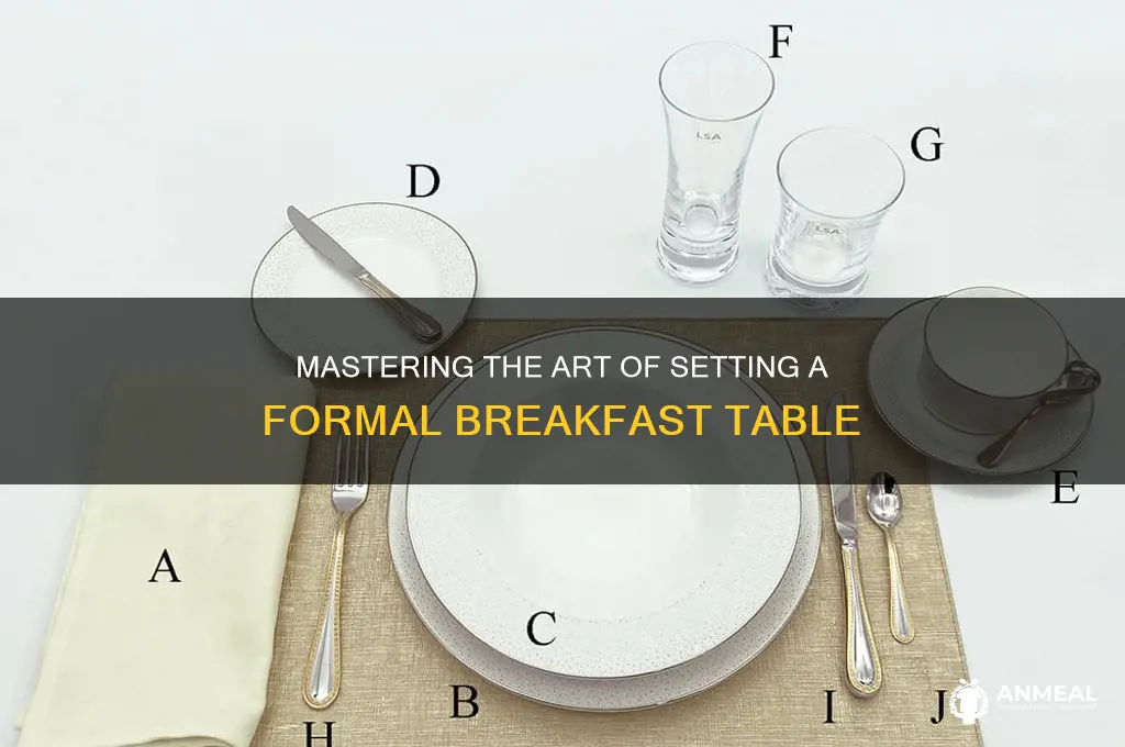 how to set a formal table for breakfast