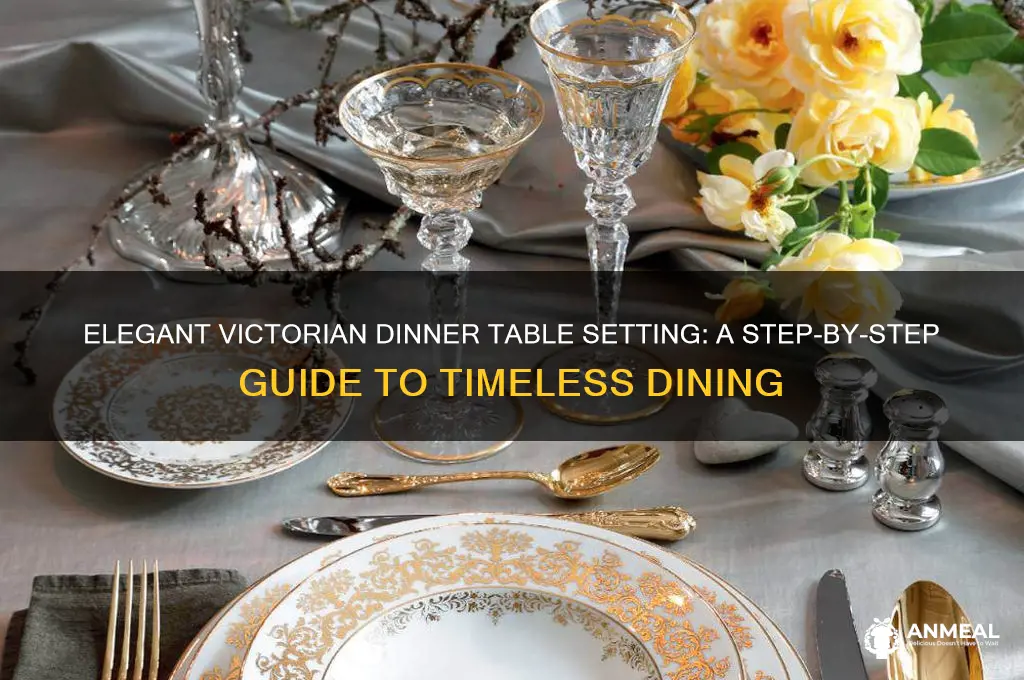 how to set a victorian dinner table