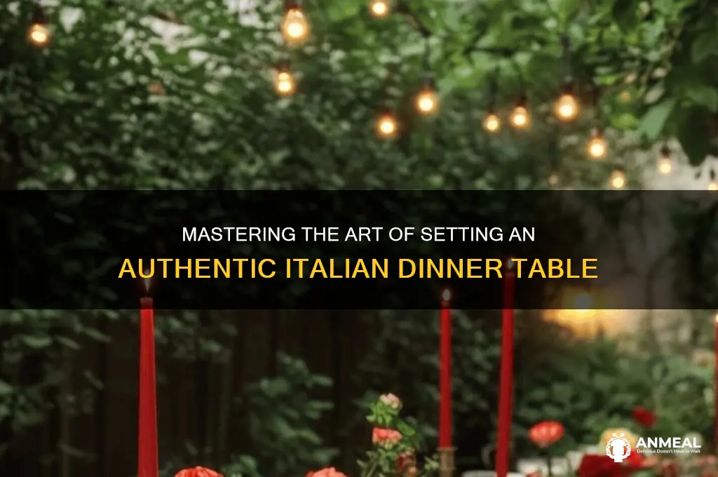 how to set an italian dinner table