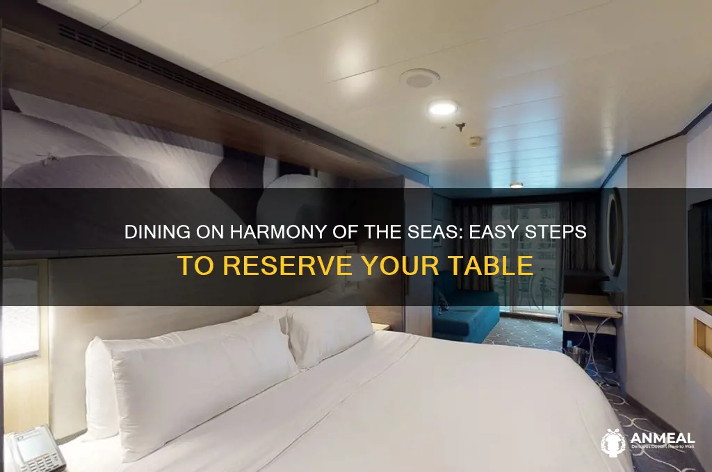 how to set dinner reservation on harmony of the seas