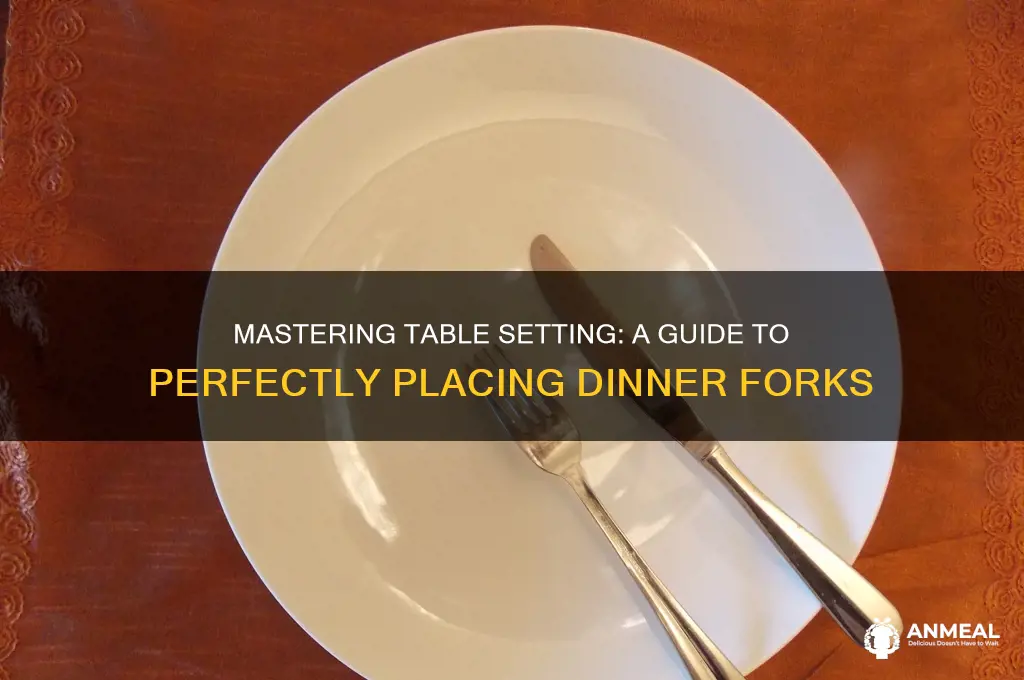 how to set forks at a dinner