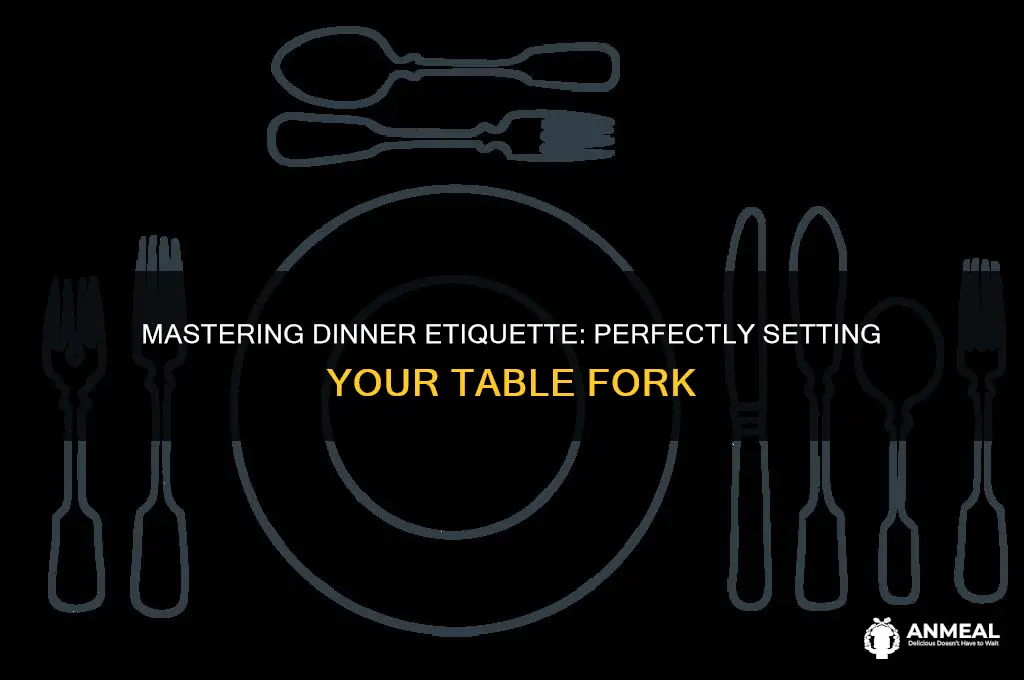 how to set table fork for dinner