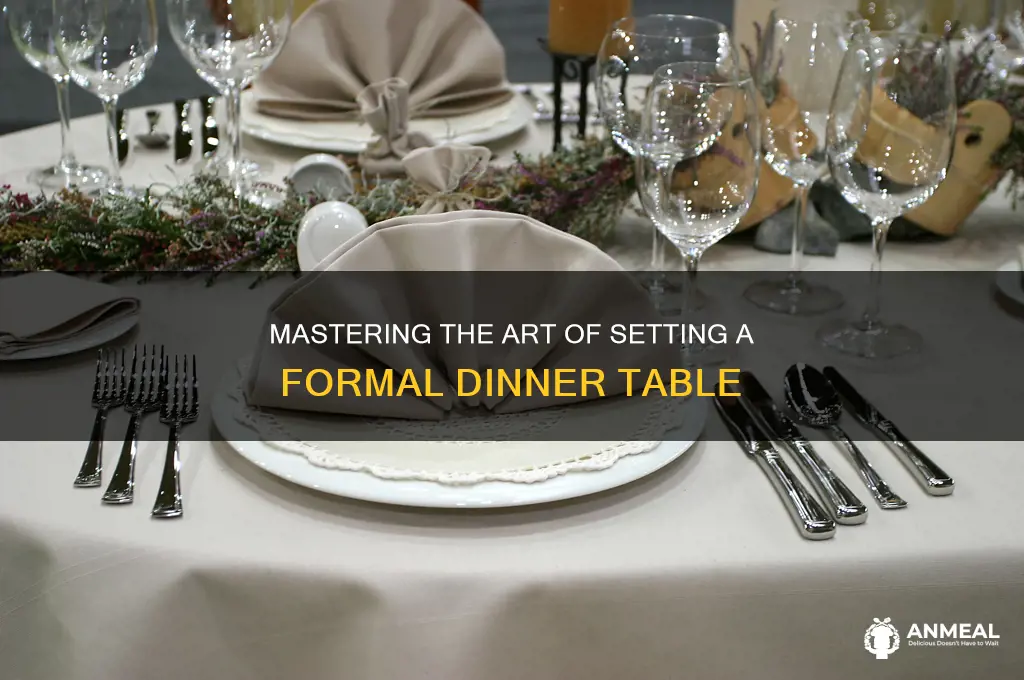 how to set up a formal dinner table