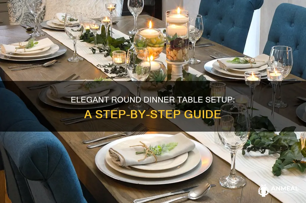 how to set up a round dinner table