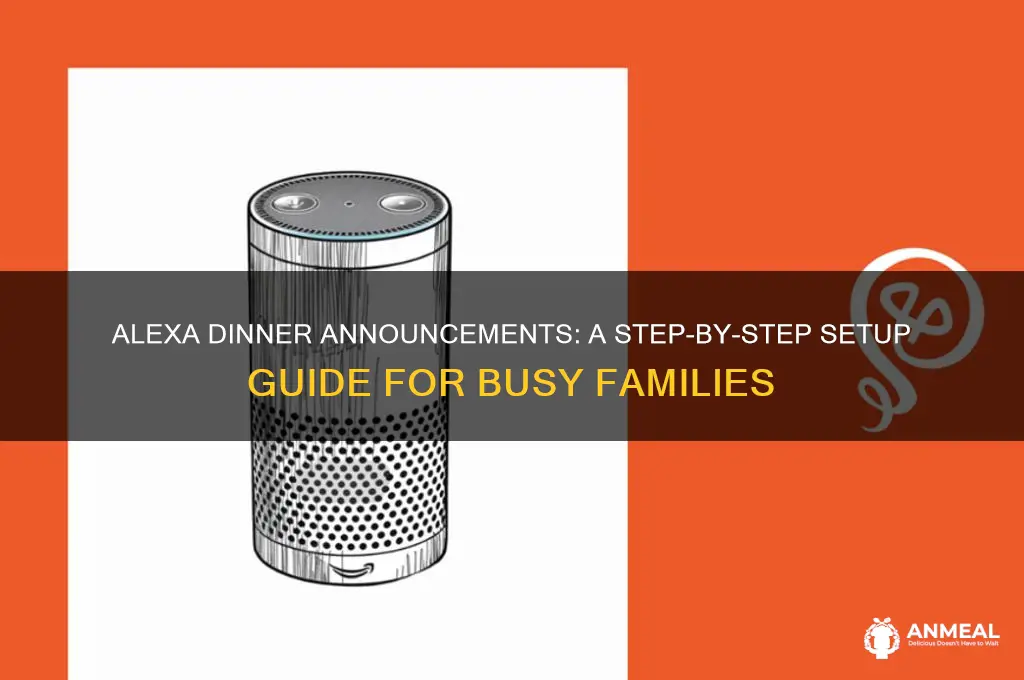 how to set up alexa dinner announcements