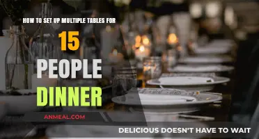 Elegant Dinner Setup: Arranging Multiple Tables for 15 Guests Effortlessly