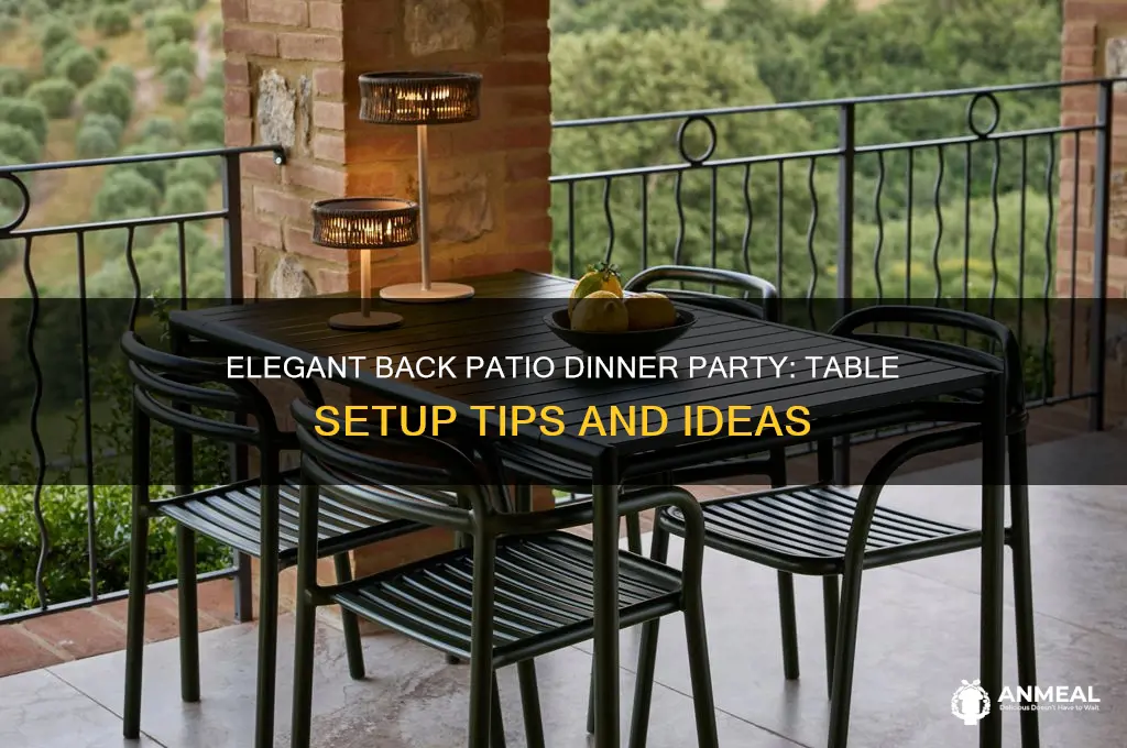 how to set up tables for back patio dinner party