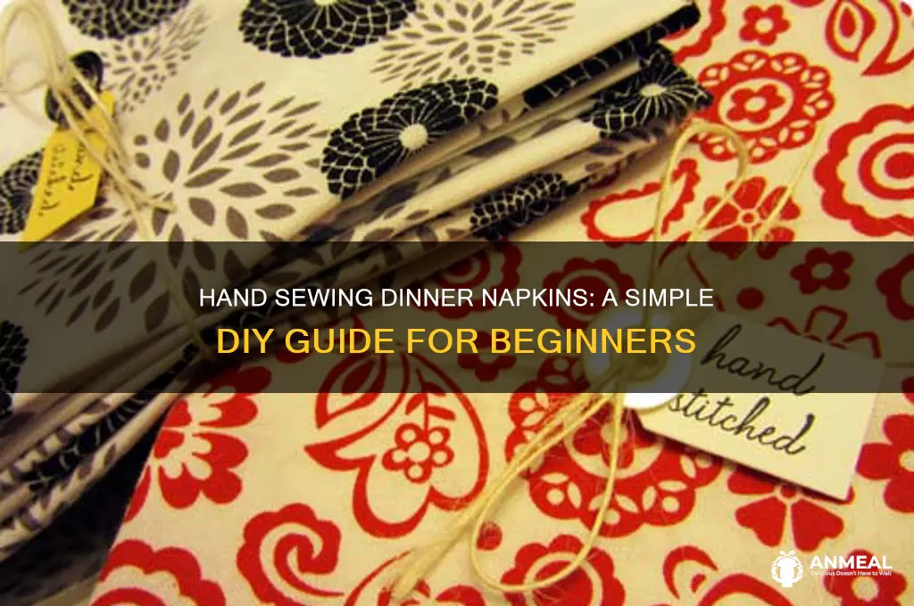 how to sew a dinner napkin by hand