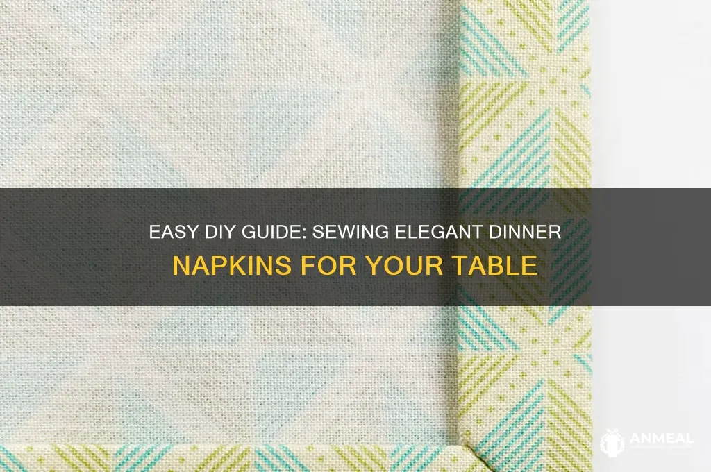 how to sew dinner napkins