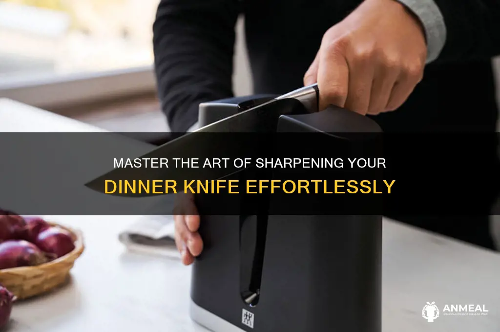 how to sharpen a dinner knife