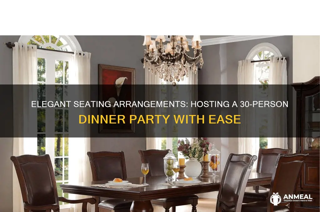 how to sit 30 people for dinner