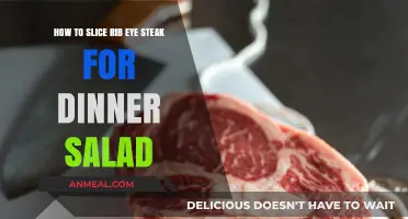 Perfectly Sliced Rib Eye Steak for Your Ultimate Dinner Salad